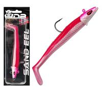 Wild Devil Baits Sand EEL Sandaal Meeres Shad Poisson en caoutchouc (rose vif, 150 g)