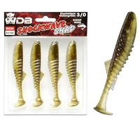 Wild Devil Baits Shockwave Shad Baby Zander Leurre en caoutchouc pour brochet, perche, sandre, pêche prédateur, 20 cm / 1 pièce