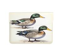 Wild Duck Paire de housses pour ordinateur portable en cuir de qualité supérieure pour MacBook Air 13" | Étui de protection en cuir synthétique imprimé | Sac élégant pour ordinateur portable pour