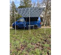 Wild Earth DELUX - Auvent pare-soleil pour camping-car VW - 2,4 x 3 m - Gris camouflage