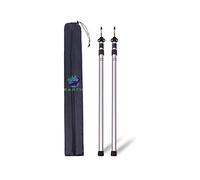 Wild Earth Lot de 2 Bâches Télescopiques en Aluminium avec Sac de 90 cm à 228 cm Max - Poteaux Télescopiques Portables Réglables pour Tentes, Bâches, Auvents, Camping, Abri, Randonnée