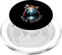 Wild Echoes Hurlant Wolf Forest Reflection PopSockets PopGrip pour MagSafe