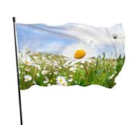 Wild Elegant Drapeau marguerite 0,9 x 1,5 m, couleurs vives, bannière de sports de plein air en polyester résistant à la décoloration avec 2 œillets en laiton