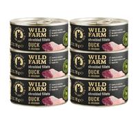 WILD FARM Filets Canard Poulet 6x70g - nourriture humide sans céréales pour chats, filet en bouillon