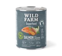 WILD FARM Nourriture pour chien Superfood Salmon (Saumon avec courgettes, patates douces et herbes) 800 g sans céréales
