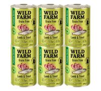 WILD FARM Premium Grain Free Lamb and Trout 6x400g - aliment sans céréales pour chat