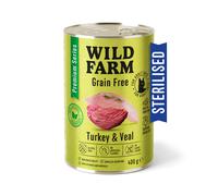WILD FARM Premium Grain Free Turkey and Veal 400g - nourriture sans céréales pour chats stérilisés
