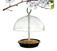 Wild Feeder with Weather-Proof Dome - Hanging Feeder with Metal Tray | Squirrel- Feeding Station for Garden, Patio & Balcony | 360° Viewing