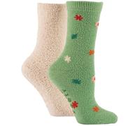 Wild Feet Wild Feet Green Supersoft Fun Leisure Socks 2 Pack