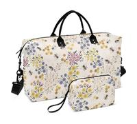 Wild Flower Honey Gold Happy Good Luck Bagage de voyage Sac de voyage Sac de voyage Sac de voyage Sac de gym Sac de sport avec trousse de toilette pour voyages d'affaires étanche