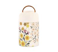 Wild Flower Honey Gold Happy Good Luck Bocal alimentaire isotherme en acier inoxydable pour aliments chauds avec cuillère pour avoine adulte 500 ml