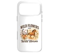 Wild Flowers and Wild Horses Western Watercolor Graphic Coque pour iPhone 17 Pro Max