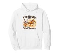 Wild Flowers and Wild Horses Western Watercolor Graphic Sweat à Capuche
