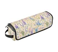 Wild Flowers Étui de voyage 2 en 1 pour fer à friser avec coussinet résistant à la chaleur étanche pour outils capillaires pour fer plat, outils chauds et accessoires de soins capillaires pour femme