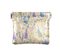 Wild Flowers Petit porte-monnaie en cuir imperméable pour femme