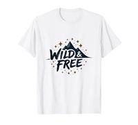 Wild & Free Mountain Adventure Nuit étoilée T-Shirt, Homme, Blanc, XXL