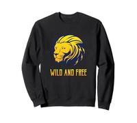 Wild & Free Tête de Lion - Lion Afrique Sauvage Safari Travel Sweatshirt