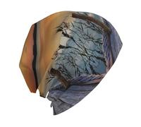 Wild Goose by The Bridge Bonnet imprimé pour femme, bonnet unisexe avec tête de mort, bonnet d'hiver, doux et confortable, bonnet de chimio, bonnet de sommeil confortable pour la perte de cheveux