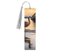 Wild Goose by The Bridge Marque-page en bois pour amateurs de livres et pompons Accessoires de lecture Club Party