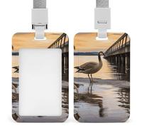 Wild Goose by The Bridge - Porte-badge en plastique rigide étanche avec cordon - Enrouleur de badge vertical robuste pour bureau, infirmière, enseignante