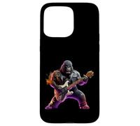Wild Gorilla Rocker Jouant de la Guitare électrique Musicien Coque pour iPhone 15 Pro Max
