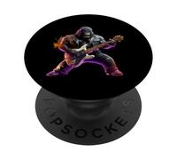 Wild Gorilla Rocker Jouant de la Guitare électrique Musicien PopSockets PopGrip Adhésif