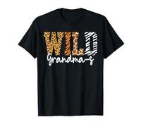 Wild Grandma-S Motif Animal Fête de la Terre Mère T-Shirt