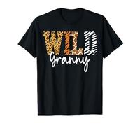 Wild Granny Animal Motif Fête de la Terre Mère T-Shirt