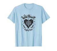 Wild Heart Gypsy Soul Bohemian Spirit Celestial T-Shirt, Homme, Bleu Céleste, S