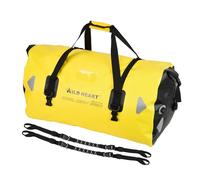 WILD HEART - Sac de Sport étanche avec Coutures soudées pour Kayak, Camping, Bateau ou Moto (100 L, Jaune, avec Corde de Fixation)