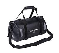 WILD HEART Sac de Voyage étanche 20L 30L 40L avec Coutures soudées Bretelles, Poche en Filet pour Kayak, Camping, Navigation de Plaisance, vélo, Moto… (Noir, 40L)