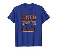 Wild Hearted Cowgirls Western Spirit Cheval du désert Rustique T-Shirt, Homme, Bleu Royal, S