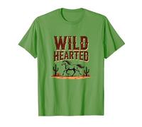 Wild Hearted Cowgirls Western Spirit Cheval du désert Rustique T-Shirt, Homme, Herbe, M