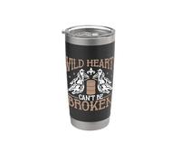 Wild Hearts Can't Be Broken adore l'équitation et les courses de tonneaux Gobelet isotherme en acier inoxydable double paroi