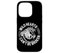 Wild Hearts Cent Be Broken Horses sautant et équitation Coque pour iPhone 14 Pro