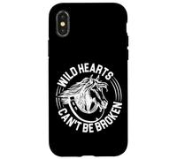 Wild Hearts Cent Be Broken Horses sautant et équitation Coque pour iPhone X/XS