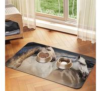 Wild Horse Picture,Waterproof Pet Feeding Mat,PU Leather Placemats for Cat Dog Water Bowl,Food Mats,40x60cm
