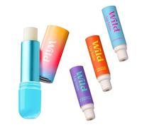 Wild Kit de Baume à Lèvres Rechargeable SPF 25 - Étui en Aluminium et 3 Recharges aux Parfums Variés - 98% d'Ingrédients Naturels, Beurre de Karité - Vegan et Doux pour les Lèvres