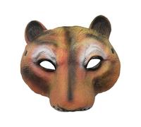 Wild Leopard Face Costume, Realistic Animal Face Cover, Detailed Jungle Dress Up Accessory, Comfortable Breathable Design for Adults Family Friends Holiday Party Stage Performance Photoshoot Use