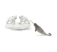 Schleich Coffret figurines Glissade en folie des ours polaires – 3 figurines dès 3 ans