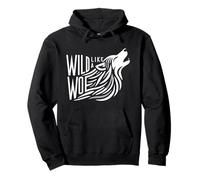 Wild Like a Wolf Design Loup Sauvage Minimaliste Sweat à Capuche