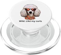 Wild Like My Curls I Love Curly Wild Hair Don't Care Caniche PopSockets PopGrip pour MagSafe