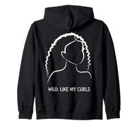 Wild Like My Curls I Love My Curls, Noir Maman Fille Femme Sweat à Capuche