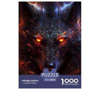 Wild Loup Puzzles 1000 Pièces Cadeau Unique Intéressant Jeu Éduchatif Challenge Toy À De Qualité Supérieure Peinture Art pour Adultes Et Enfants À Partir De 12 Ans 38x26cm/1000pcs