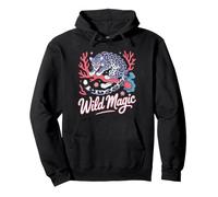 Wild Magic Snow Leopard Coral Fantasy Rétro Wildlife Sweat à Capuche