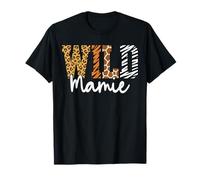 Wild Mamie Animal Motif Fête de la Terre Mère T-Shirt