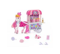 Wild Manes - Coffret le Chariot Carnaval de Candi - Figurine Articulée Cheval - 22 Pièces - Crinière douce - Inclut Bonbons & Accesoires - Idée Cadeau Fille - Jouet Collection Enfant - Dès 3 Ans