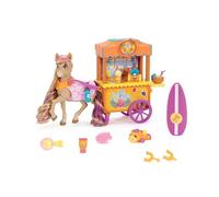 Wild Manes - Coffret Surf & Chariot Snack de Bailey - Figurine Articulée Cheval - 16 Pièces - Crinière Douce - Inclut Diverses Accessoires - Idée Cadeau Fille - Jouet Collection Enfant - Dès 3 Ans