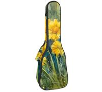 Wild Meadow Étui pour ukulélé Motif fleurs et fleurs Sac rembourré pour ukulélé concert de 58,4 cm, imperméable et durable, Multicolore 05, 25.9x9x3.1in/66x23x8cm, Organiseur de sac