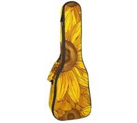 Wild Meadow Étui pour ukulélé Motif fleurs et fleurs Sac rembourré pour ukulélé concert de 58,4 cm, imperméable et durable, Multicolore 09, 25.9x9x3.1in/66x23x8cm, Organiseur de sac